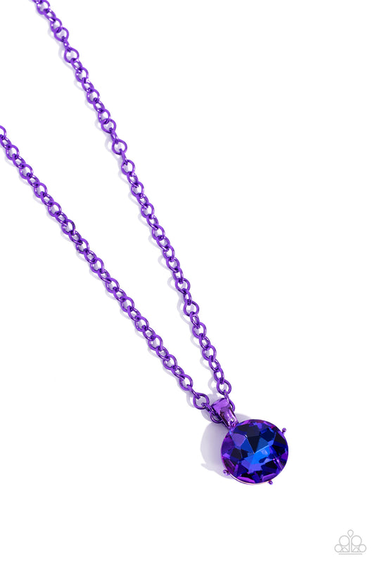 Paparazzi Necklace ~ Las Vegas DIP - Purple