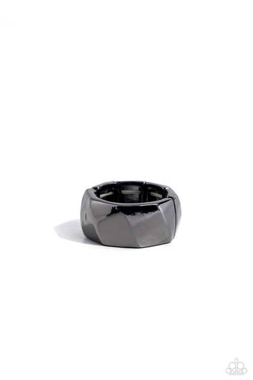Thunderbolt - Black - Paparazzi Ring Image