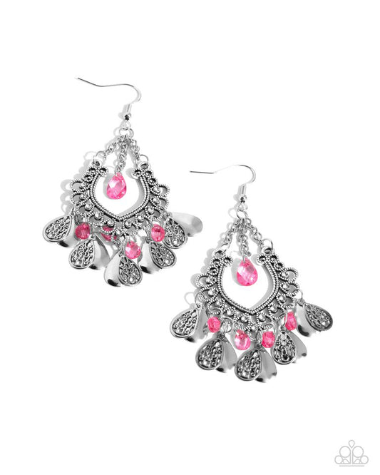 Musical Gardens - Pink - Paparazzi Earring Image