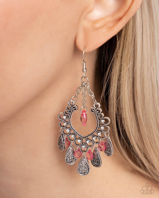Musical Gardens - Pink - Paparazzi Earring Image