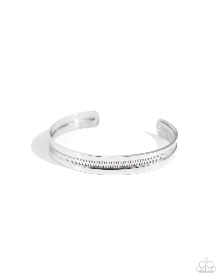 Treaded Tundra - Silver - Paparazzi Bracelet Image