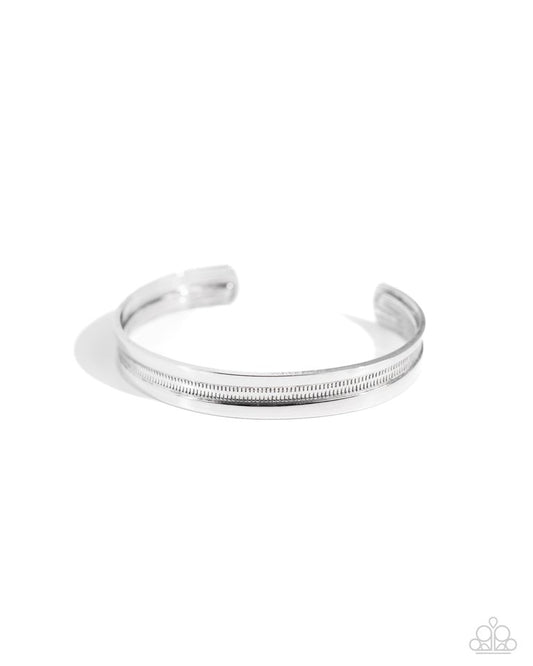 Treaded Tundra - Silver - Paparazzi Bracelet Image
