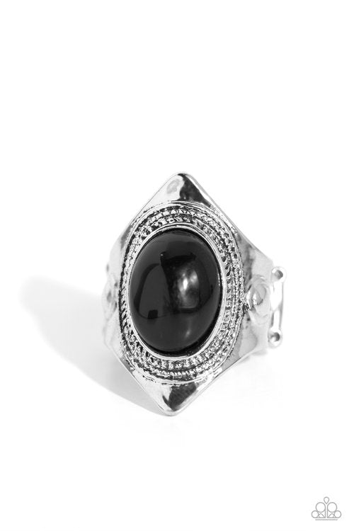 Safari Sightseer - Black - Paparazzi Ring Image