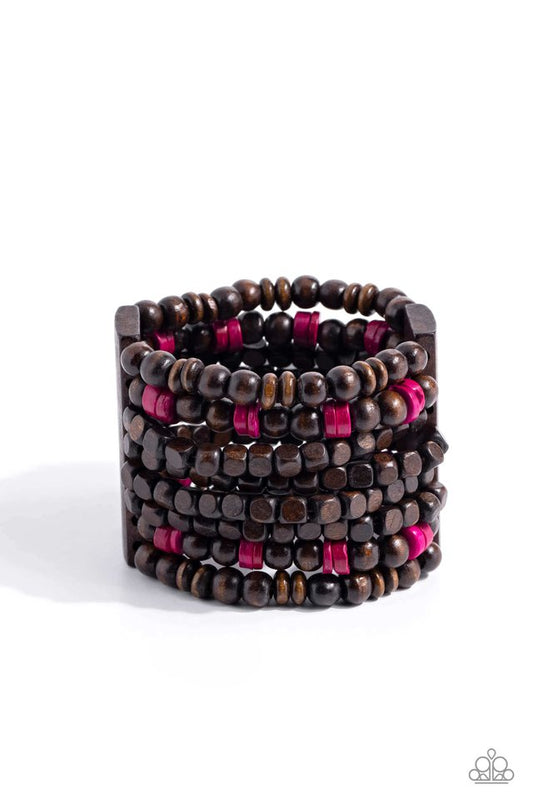 Tropical Time Zone - Pink - Paparazzi Bracelet Image