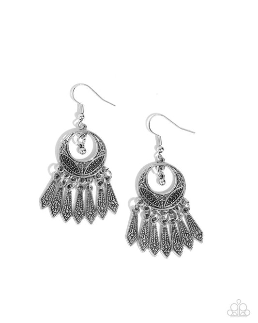 ​PRAIRIE For Me - Silver - Paparazzi Earring Image