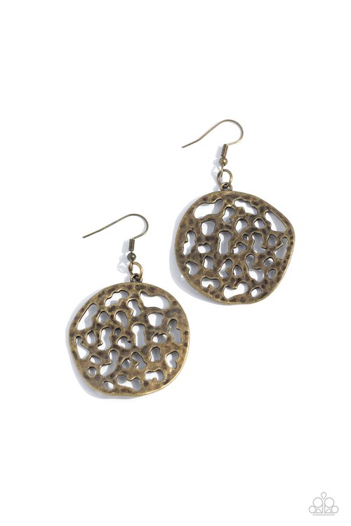 Holey Heirloom - Brass - Paparazzi Earring Image