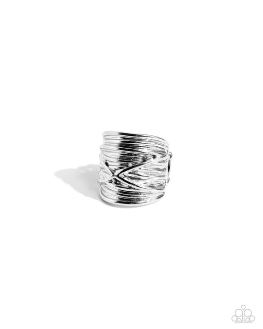 Urban Overlap - Silver - Paparazzi Ring Image