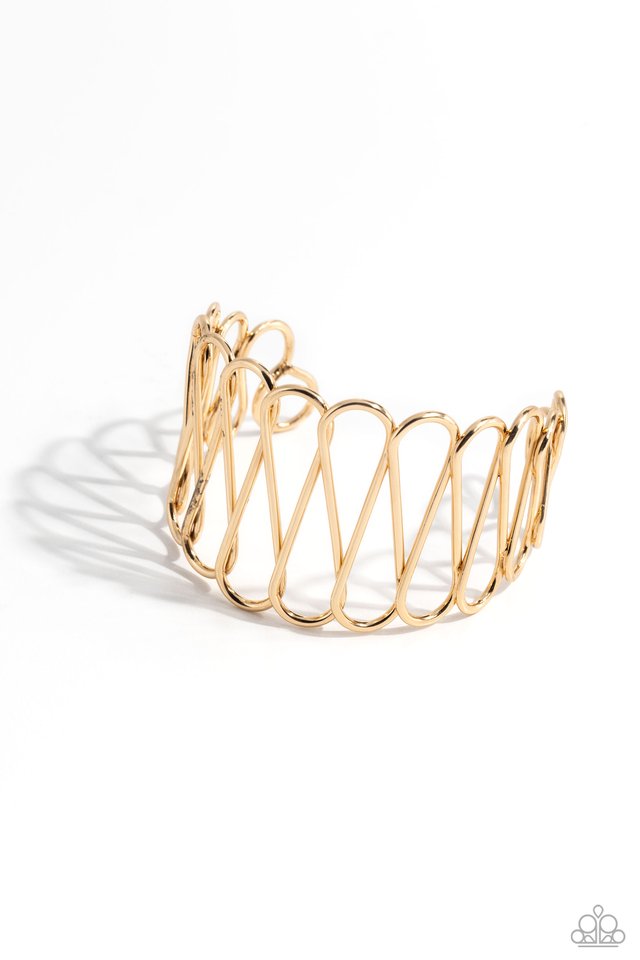 Wickedly Wired - Gold - Paparazzi Bracelet Image