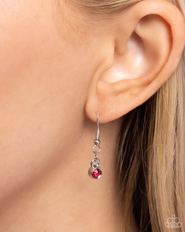 Dauntless Demure - Red - Paparazzi Necklace Image