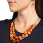 Pina Colada Paradise - Orange - Paparazzi Necklace Image