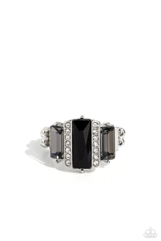 A GLITZY Verdict - Black - Paparazzi Ring Image