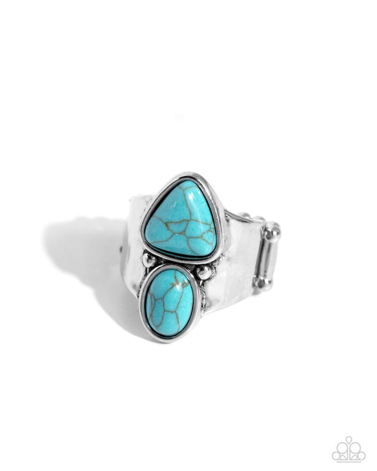 Desert Destination - Blue - Paparazzi Ring Image