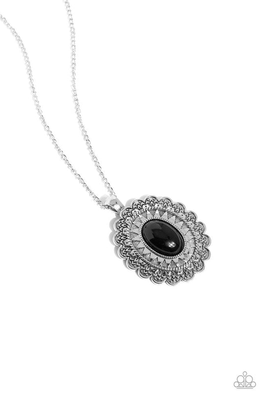 Mesa Medallion - Black - Paparazzi Necklace Image