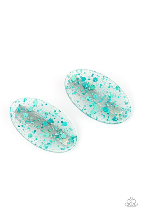 Cake and Confetti - Blue - Paparazzi Hair Accessories Image