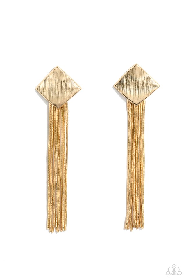 Experimental Elegance​ - Gold - Paparazzi Earring Image