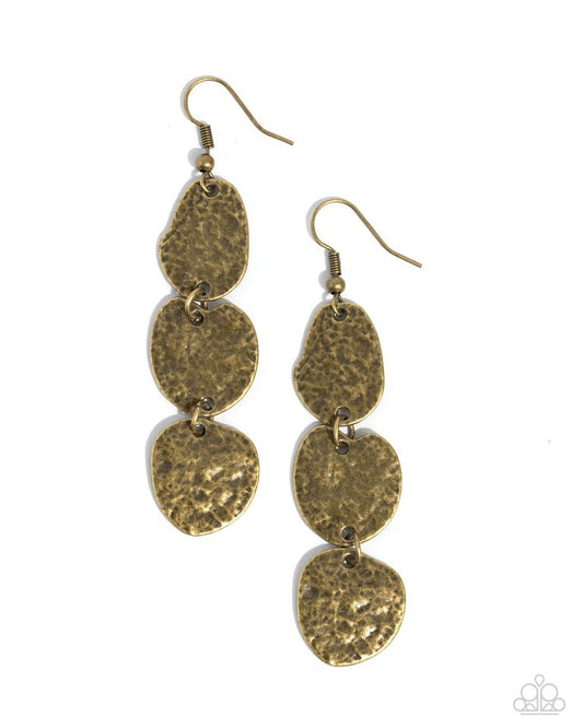 Ancient Archive - Brass - Paparazzi Earring Image