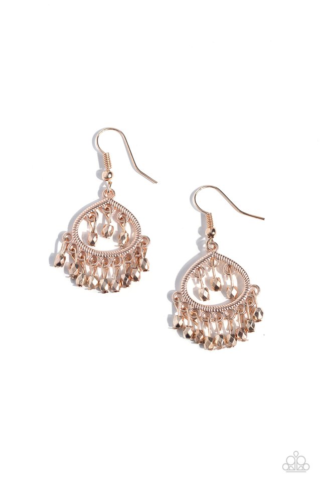 Persian Persuasion - Rose Gold - Paparazzi Earring Image