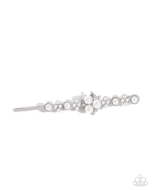 Polished Opulence - White - Paparazzi Hair Accessories Image