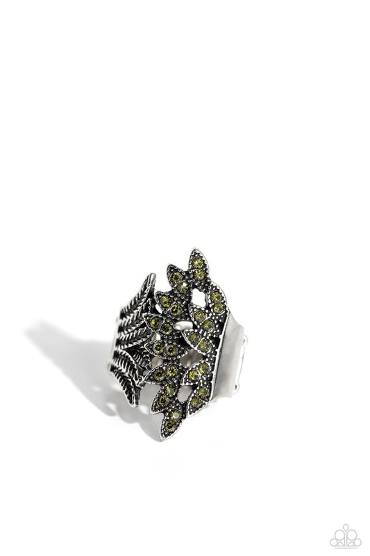Fearlessly Feathered - Green - Paparazzi Ring Image