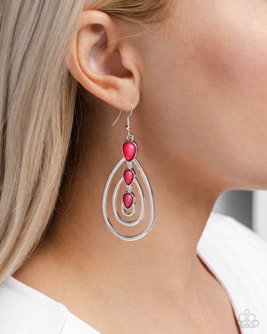 Sweat and TIERS - Pink - Paparazzi Earring Image