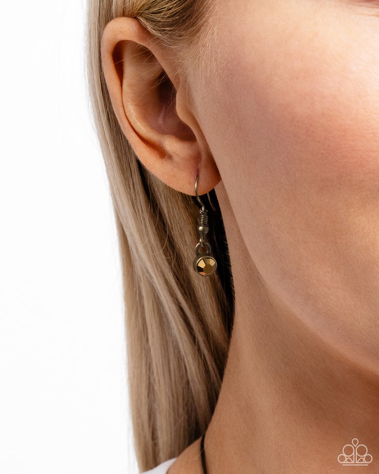 Exclusive Emblem - Brass - Paparazzi Necklace Image