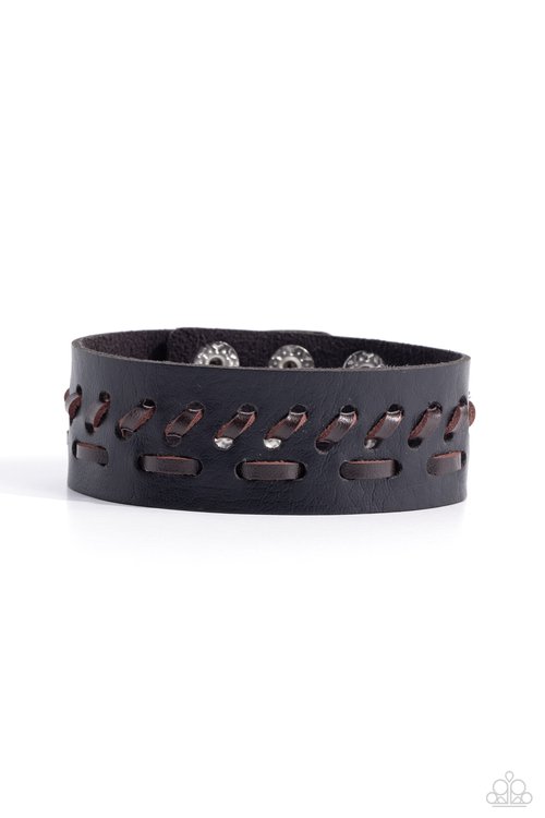 ROUTED to the Spot - Black - Paparazzi Bracelet Image
