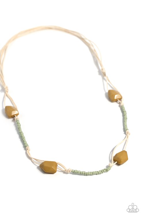 Homespun Haven - Green - Paparazzi Necklace Image