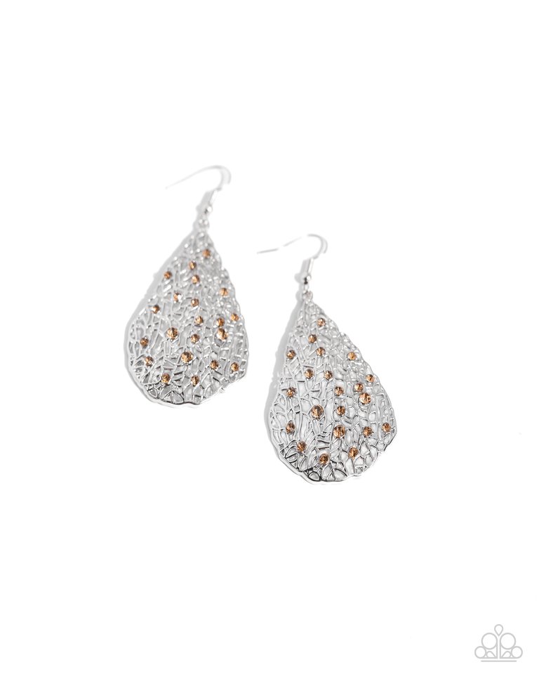 Stargazing Glamour - Brown - Paparazzi Earring Image