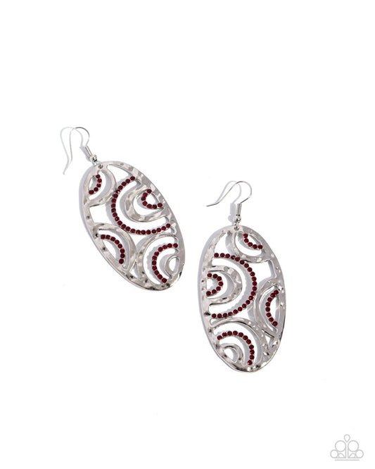 Seize the DAZE - Red - Paparazzi Earring Image