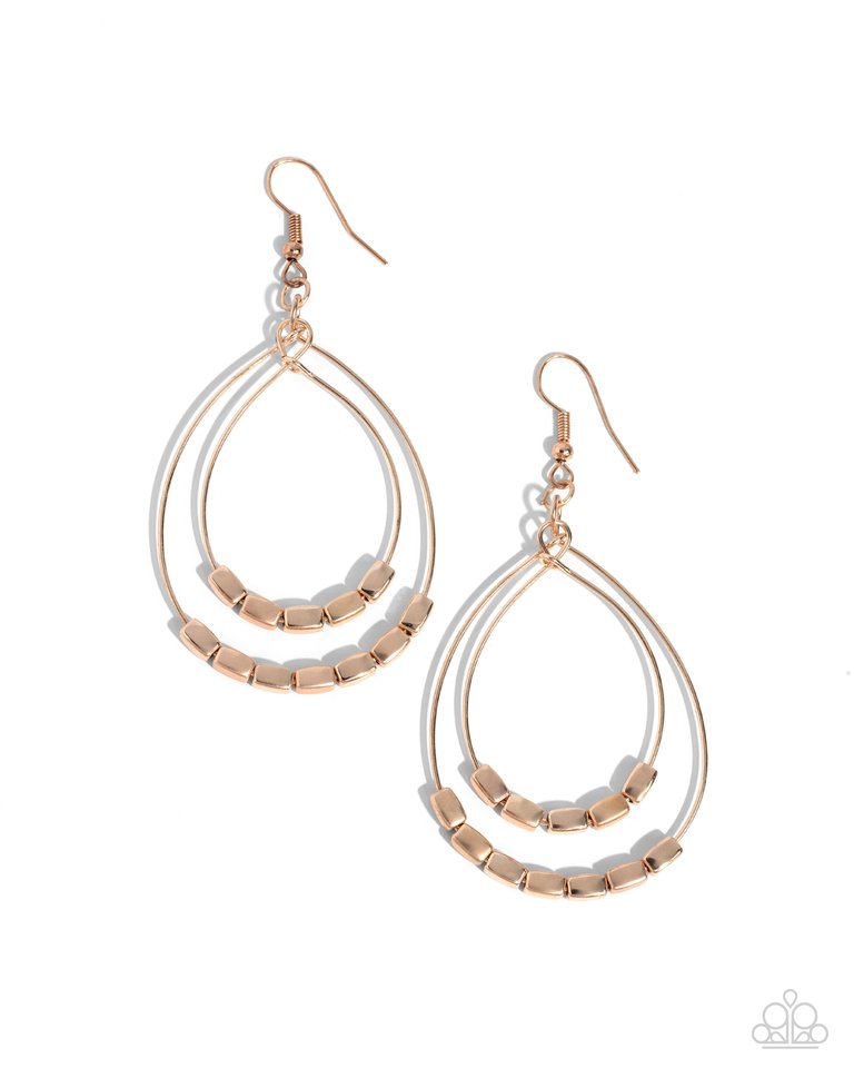 Industrial Artisan - Rose Gold - Paparazzi Earring Image