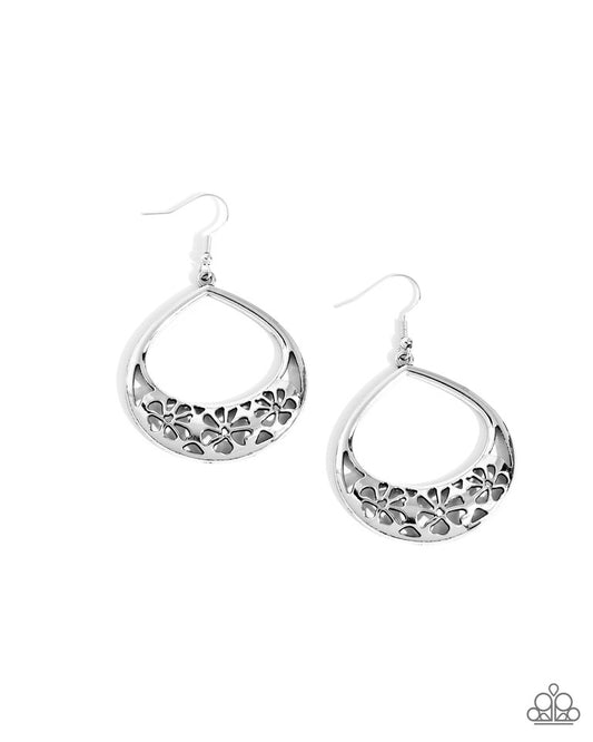 Island Ambrosia - Silver - Paparazzi Earring Image