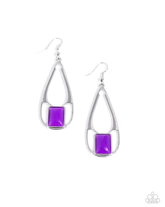 Adventure Story - Purple - Paparazzi Earring Image