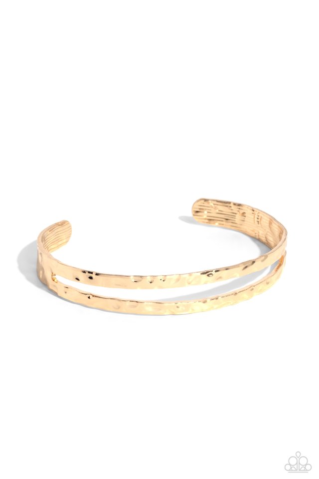 Excessive Edge - Gold - Paparazzi Bracelet Image