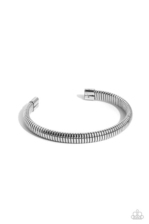 Let It RIB - Silver - Paparazzi Bracelet Image