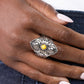 Crafted Couture - Yellow - Paparazzi Ring Image
