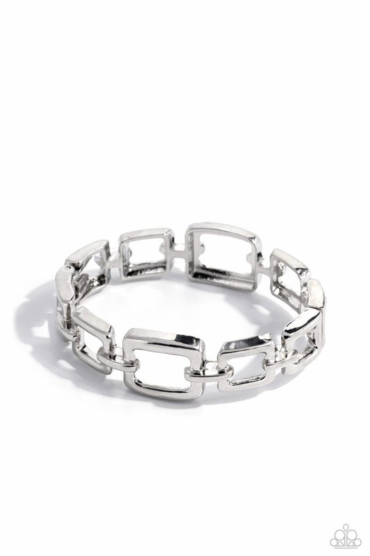 Square Inch - Silver - Paparazzi Bracelet Image