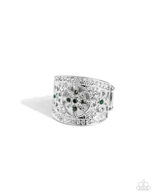 Gilded Glitz - Green - Paparazzi Ring Image