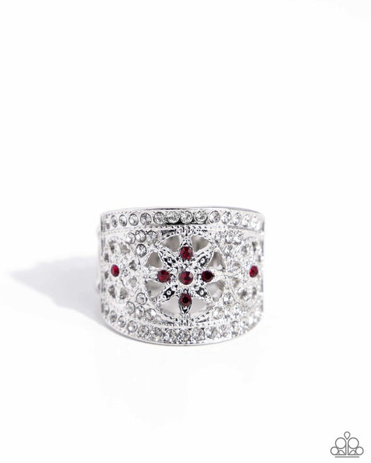 Gilded Glitz - Red - Paparazzi Ring Image