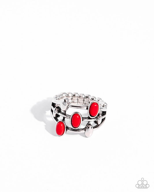 In The Friend STONE - Red - Paparazzi Ring Image
