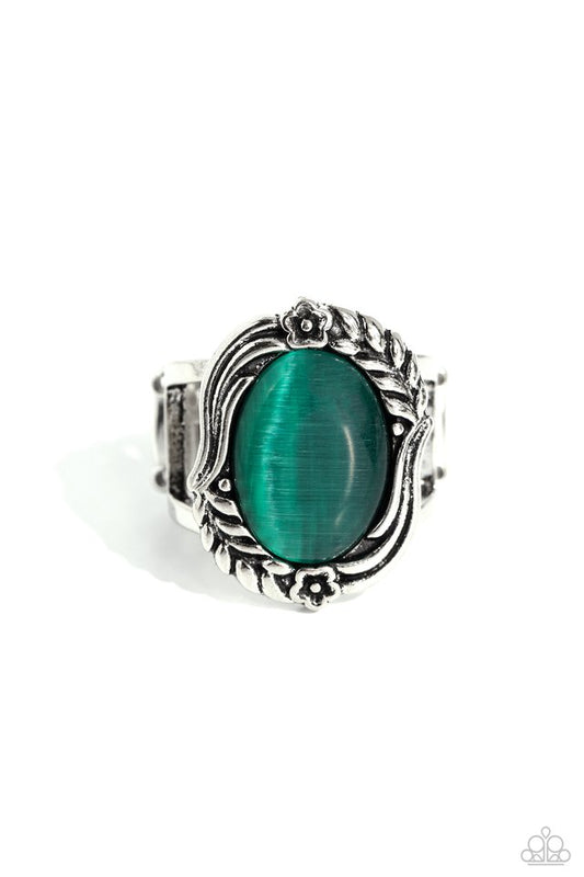 Plaited Pattern - Green - Paparazzi Ring Image