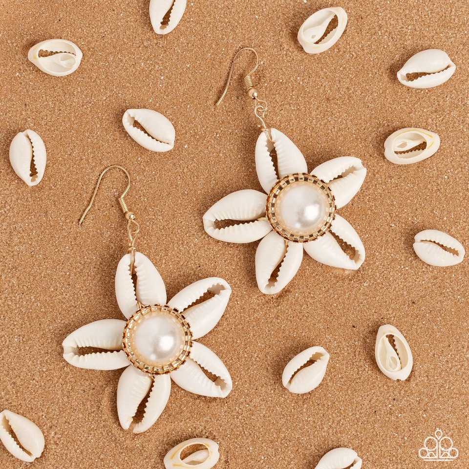 Say SEAS - Gold - Paparazzi Earring Image