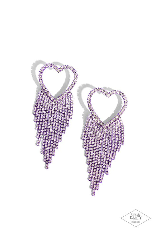 Sumptuous Sweethearts - Purple - Paparazzi Earring Image