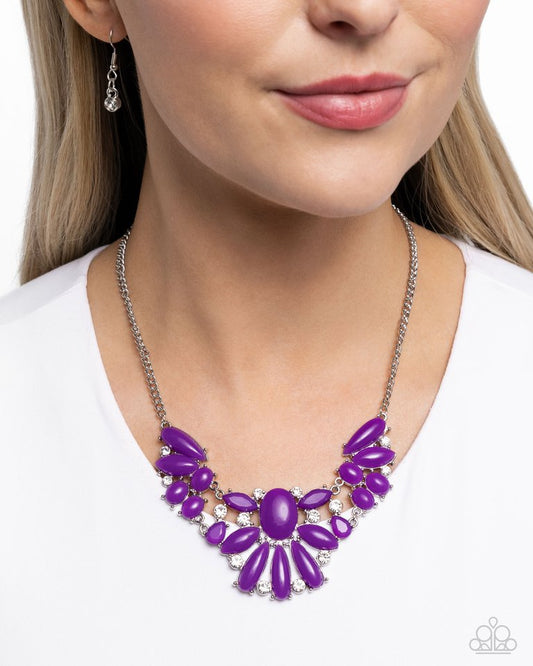 Dazzling Diadem - Purple - Paparazzi Necklace Image
