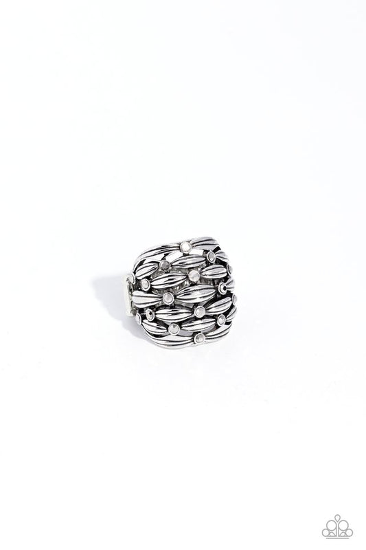 Steadfast Stack - Silver - Paparazzi Ring Image