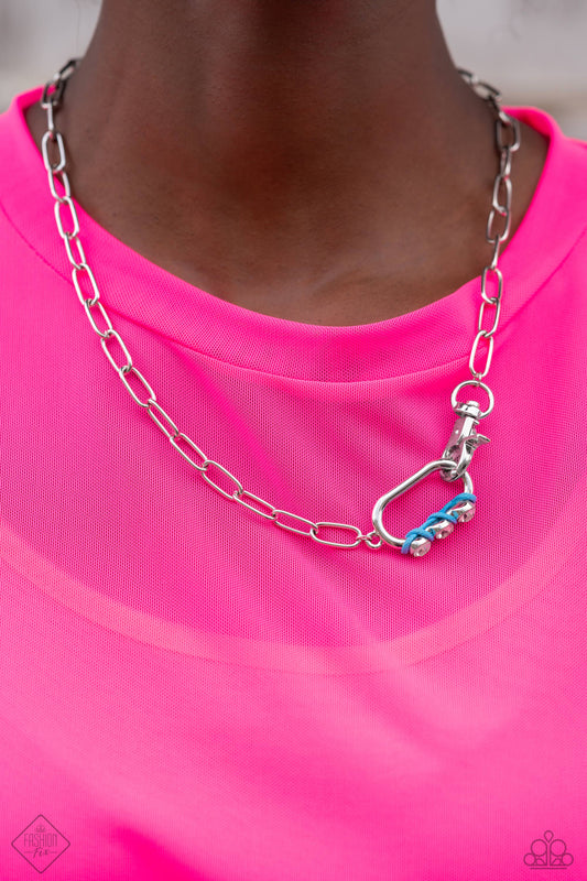 Paparazzi Necklace ~ Dont Want to Miss a STRING - Blue