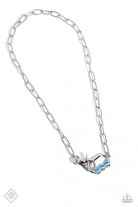 Paparazzi Necklace ~ Dont Want to Miss a STRING - Blue