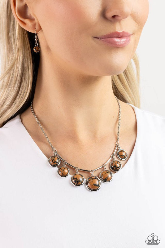 Rustic Recognition - Brown - Paparazzi Necklace Image