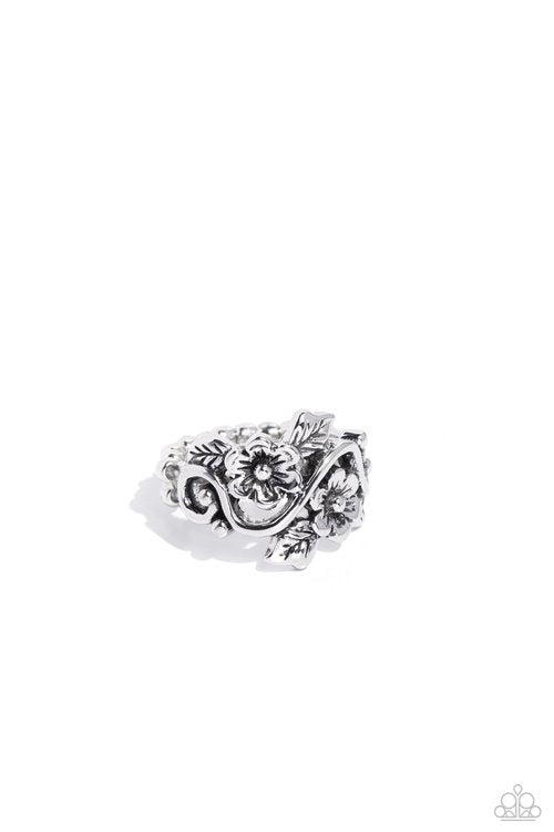 Backyard Beauty - Silver - Paparazzi Ring Image