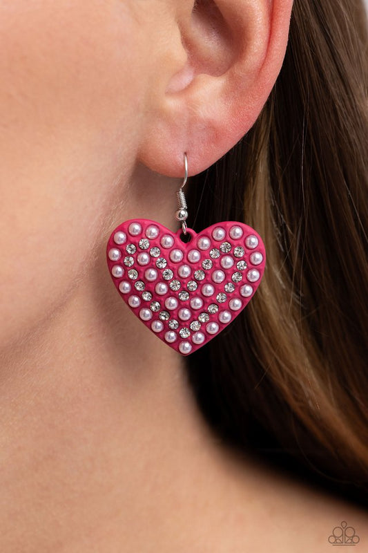 Romantic Reunion - Pink - Paparazzi Earring Image