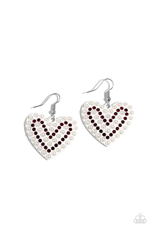 Romantic Reunion - White - Paparazzi Earring Image